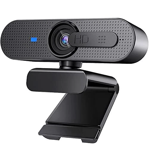 ASHU Streaming Webcam1080P Full HD avec Couvercle de confidentialité Caméra W...