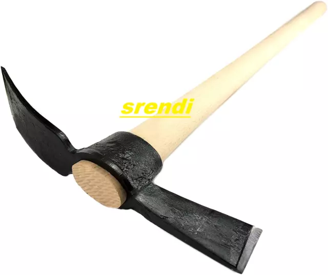 5LB Mattock Steel Head & Fits Pick Axe Handle Shaft Beechwood New 2.2kg