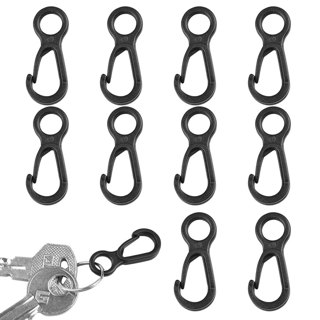 10pcs Windproof Camping Tent Hook Shock Bungee Cord Hook Elastic Rope End Buckle