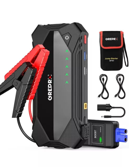 GREPRO 3000A Jump Starter Power Pack, Car Battery Booster Jump Starter for...