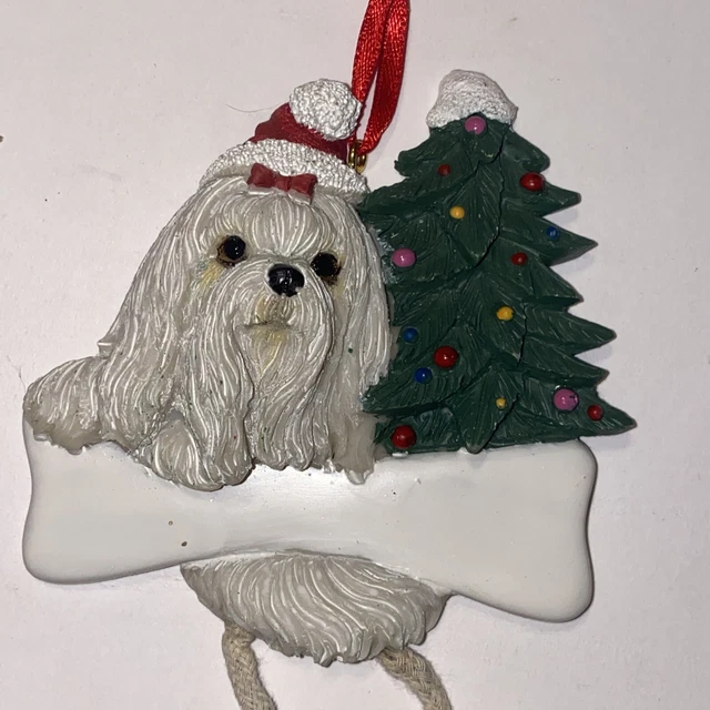 Maltese Dog Christmas Ornament by E&S Imports