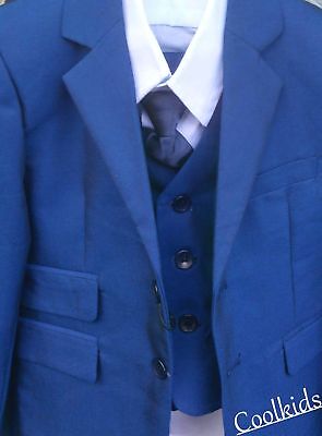 Boys  Navy Blue 5 Piece Suits Page Boy, Christening,All Occasions, Age 1 TO 14