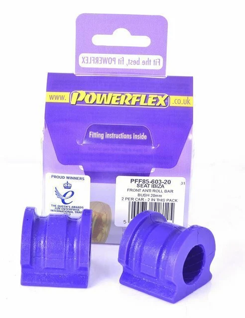 Bush boccole barra antirollio anteriori Powerflex 20 mm si adattano a Skoda Rapid 2011 in poi