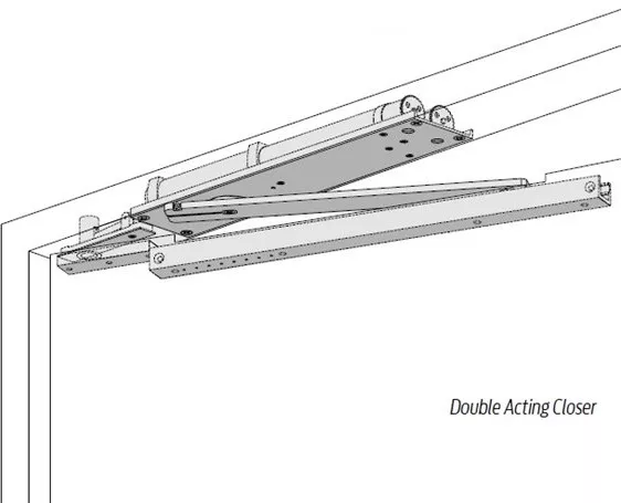 LCN 6034 Pacer - Fermeture robuste dissimulée double action, bronze foncé, 695