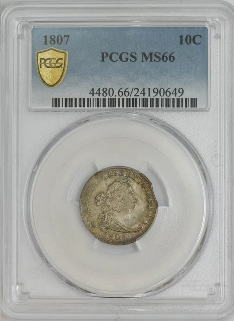 1807 Draped Bust Dime 10c MS66 PCGS Secure 944251-1