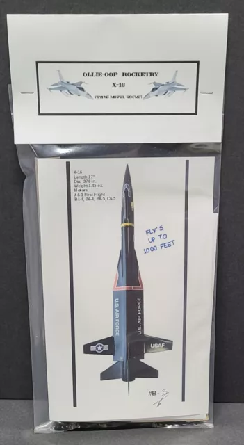 X-16 modelo volador cohete kit clon modelo caza estelar cohete nuevo sellado