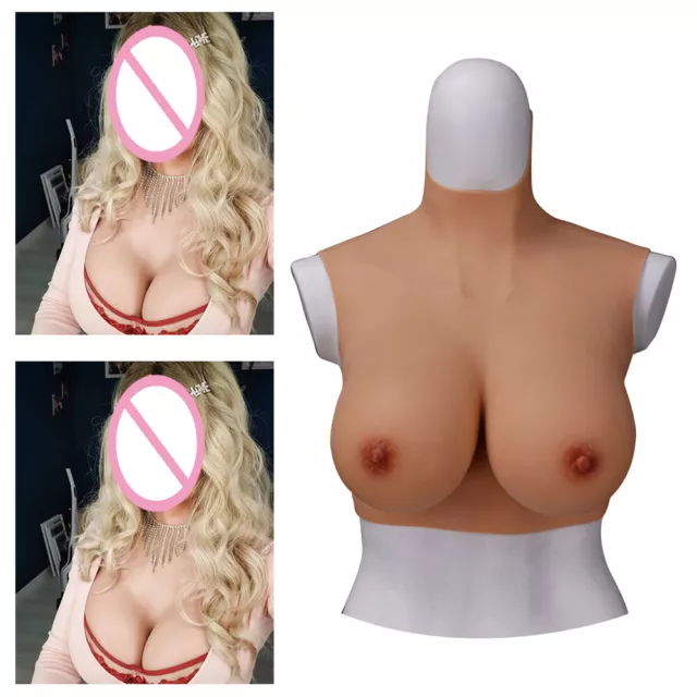 C-G Cup Drag Queen Silicone Breast Forms Crossdresser Mastectomy Fake Boobs