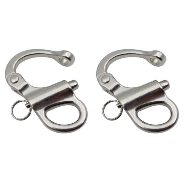 2pcs Creative Stainless Steel Fixed Spring Shackle Manual Quick Release Chain