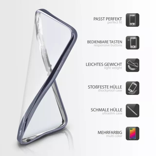 Hülle für Apple iPhone 5S / iPhone 5 Silikon Schutzhülle Transparent Chrom Case 3