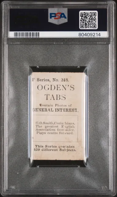 1902 Scheda sigaretta Ogdens Tabs G.O GO Smith General Interest Series F PSA 1,5 2