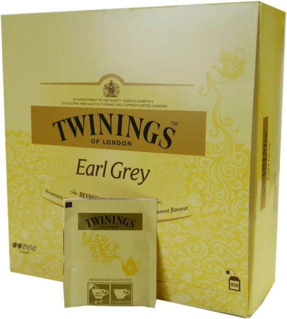 Twinings Earl Grey Tee 100 vakuumierte Teebeutel