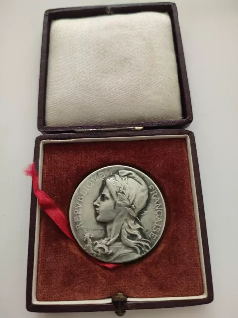 Médaille Bronze argenté Marianne gr Rasumny 40 mm République Française 1930