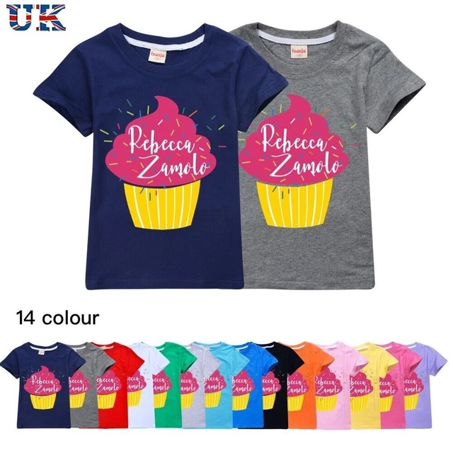T-shirt bambini ragazzi ragazze stampa Rebecca Zamolo casual maniche corte cotone top