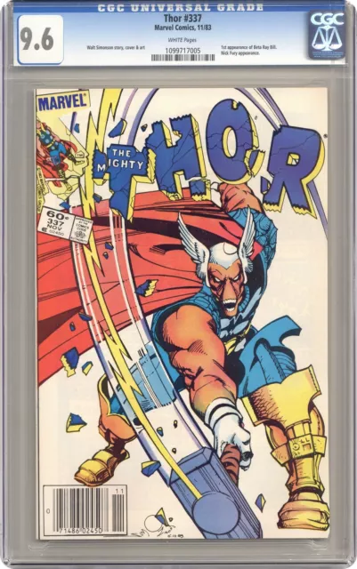 Thor #337N Newsstand Variant CGC 9.6 1983 1099717005 1st app. Beta Ray Bill