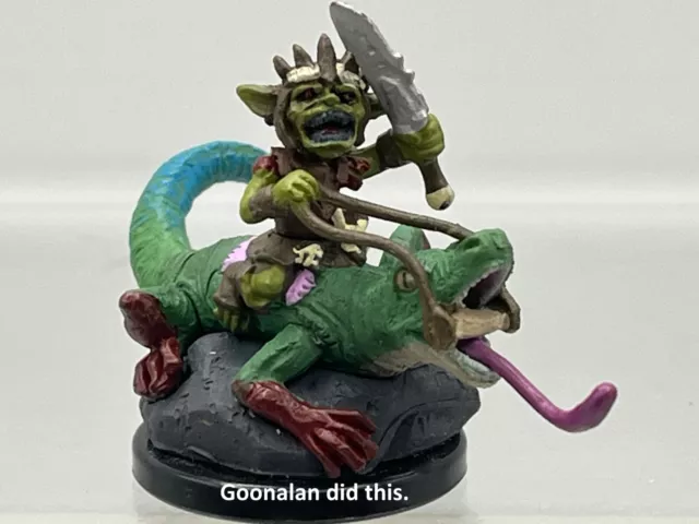 D&D Pathfinder Mini Rise of the Runelords 59 Goblin Warchief Montaggio Ripnugget RARO