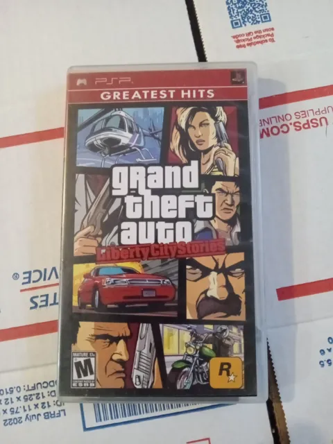 Grand Theft Auto Liberty City Stories Sony PSP Complete Manual Map Free Shipping