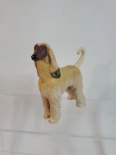 Vintage Afghan Hound Dog Realist Figure Kid Kore 2000 Rare Long Hair 4" Inch