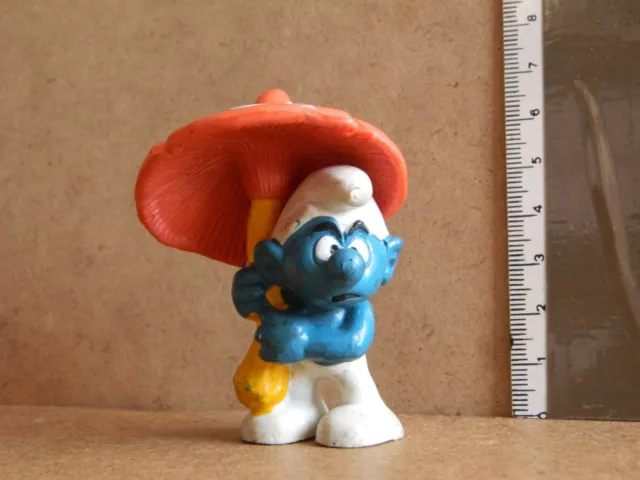 Puffi - Puffo al riparo di un funghetto Smurf Schlumpf Schtroumpf