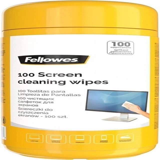 Toallitas para pantalla y teclado Fellowes 100 bañera para el hogar 1 unidad (paquete de 1)