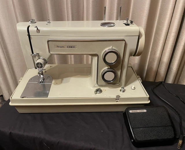 VTG SEARS KENMORE Sewing Machine Mod 5186 Pedal w/ Carrying Case