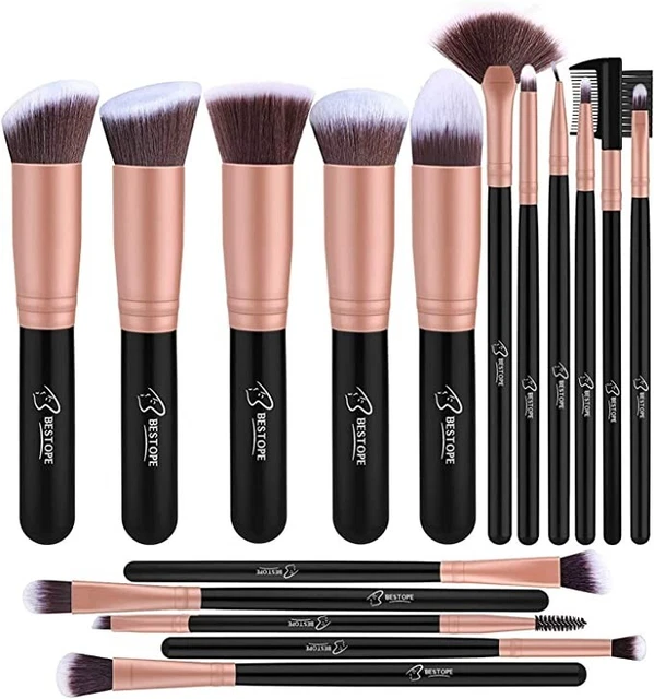 Pennelli Make Up BESTOPE Pennelli per  Trucco Set di 16 Pennelli per il Make-up