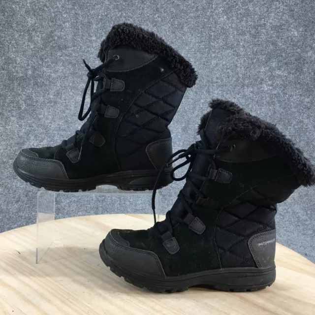 Columbia Boots Womens 6 Ice Maiden II Quilted Shearling Winter BL1581-011 Black 2