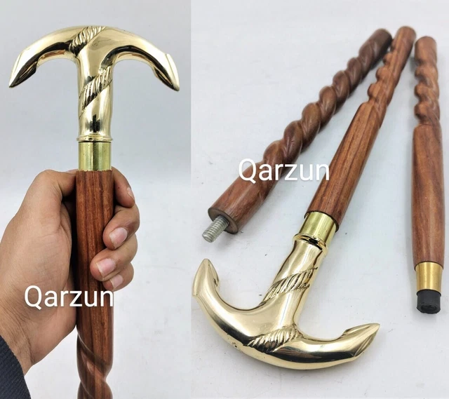 New Designe Victorian Anchor Brass Designer Walking Stick for Him and Her walkin