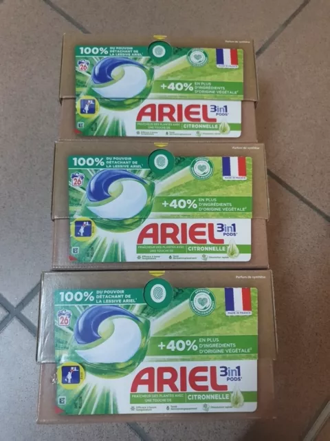 Lot 78 capsules lessive Ariel pods 3in1