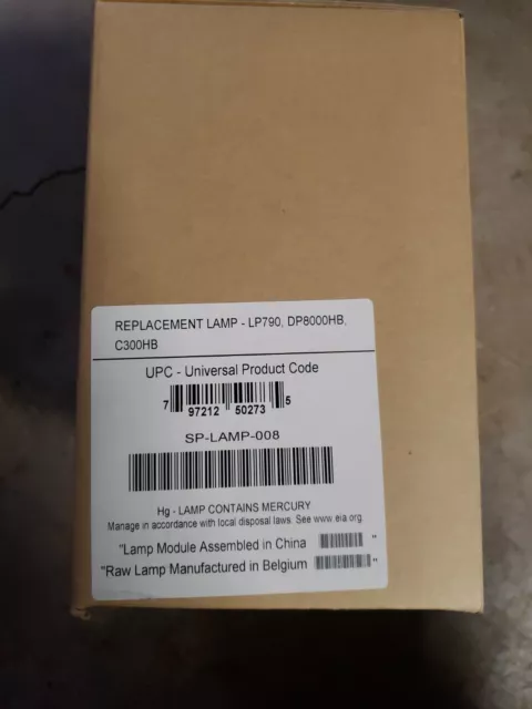 SP Lamp 008 Replacement Lamp LP790, DP8000HB, C300HB - New In Box