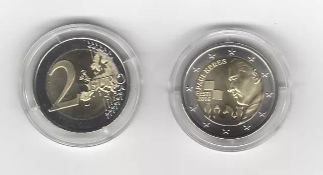 2 Euro Gedenkmünze 2016 aus Estland, Paul Keres, bankfrisch, bfr