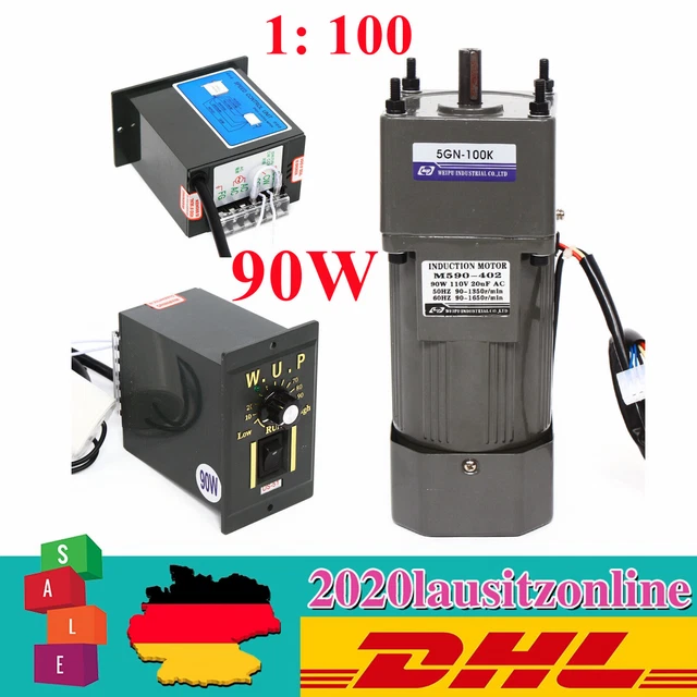 Motoriduttore Elettrico AC 220V 120W - Motore A Vite Senza Fine Con Regolatore Di Velocità - Foto 5