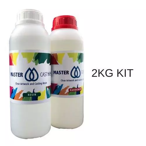 Clear Resin Epoxy Art Grade U.V. Stable 2kg (2L) kit MasterCast