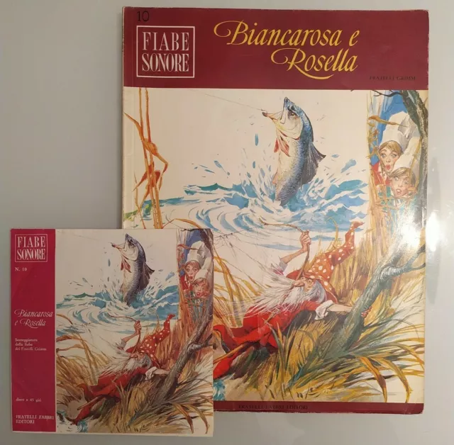 Biancarosa e Rosella FIABE SONORE n. 10 con DISCO Fratelli FABBRI 1966 Grimm