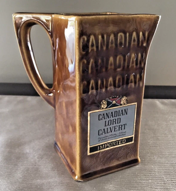 VINTAGE BAR PITCHER Canadian Lord Calvert Imported Whiskey