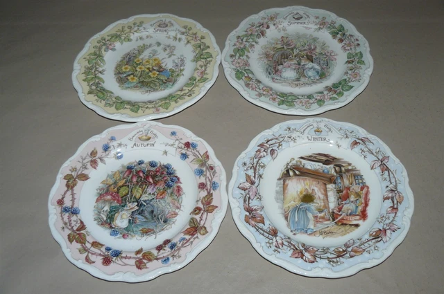 SET OF ROYAL Doulton Brambly Hedge Plates 4 Seasons Spring Summer ...
