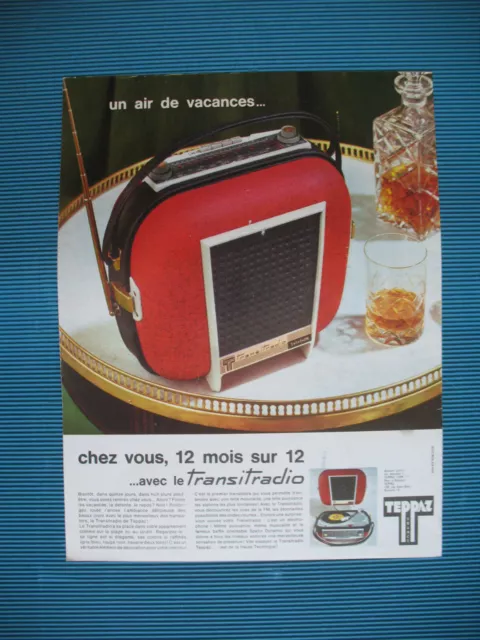Teppaz Le Transitradio Press Advertisement At Home Comme A La Plage Ad 1963