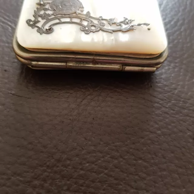 Vintage Miniature Mother Of Pearl  Coin Purse 2