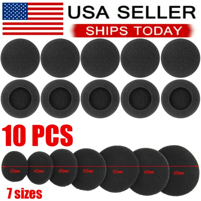 10x Ear Pads Replacement  Sponge Cover Headphones Earphones Headset Foam Cushion