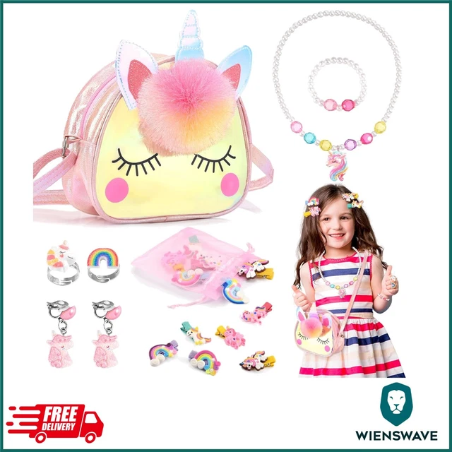 Einhorn Schmuckset Für Mädchen - Magisches Spielzeug Mit Tasche Und Accessoires