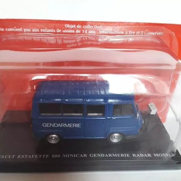 Renault Estafette 800 minicar gendarmerie radar mobile  Hachette IXO 1/43
