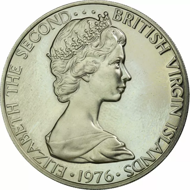 [#654821] Coin, BRITISH VIRGIN ISLANDS, Elizabeth II, 50 Cents, 1976, Franklin M