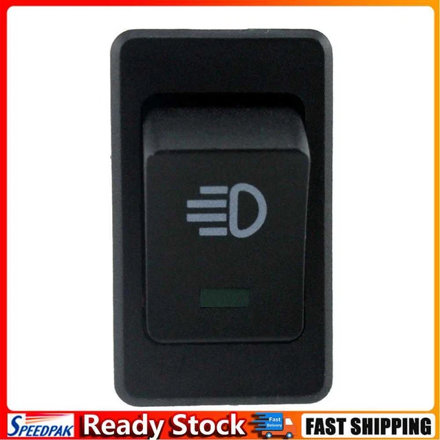 12V 35A 4 Pin Fog Light Rocker Switch with LED for Car Truck Dash (Green)