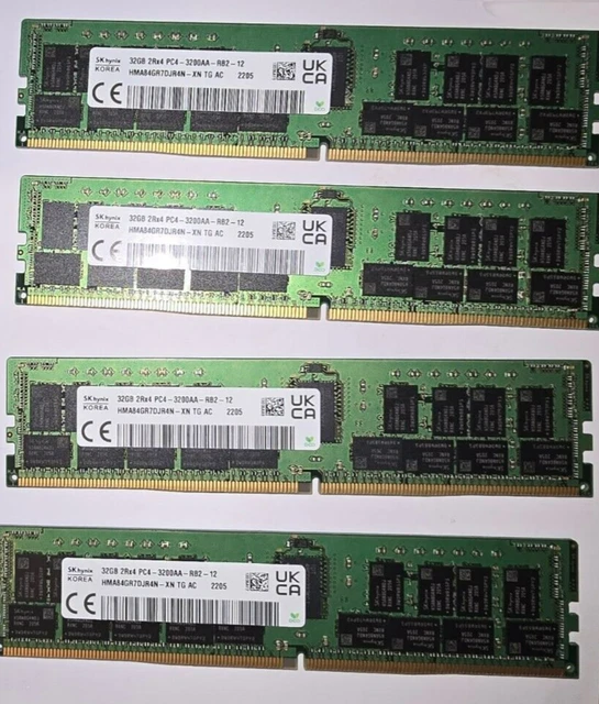 Barrette Mémoire Serveur Hynix 32GB (1x32GB) DDR4-3200 RDIMM 2RX4 HMAG84EXNRA086N