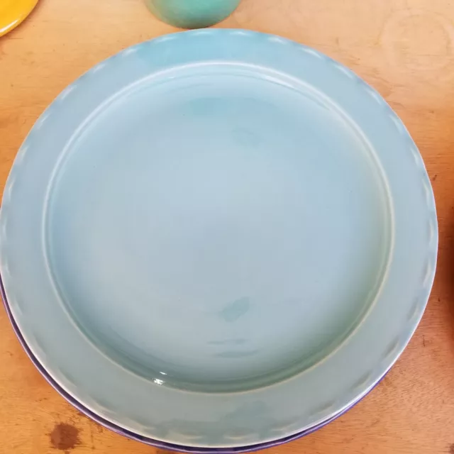 Vernon Kilns Coronado Dinner Plate Turquoise