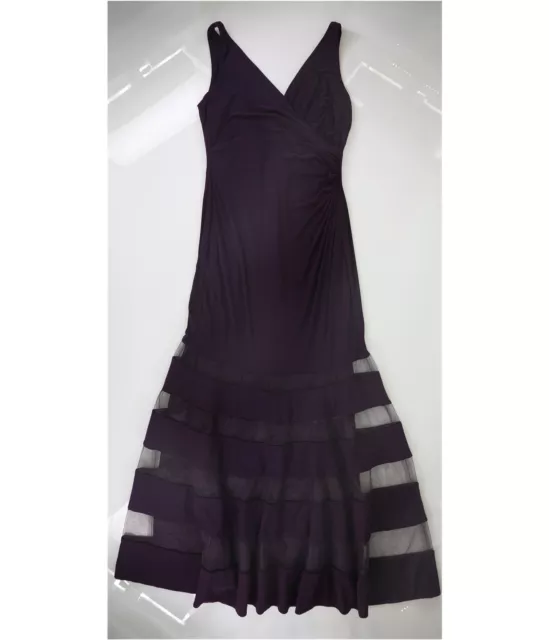 Ralph Lauren Womens Tulle Panel Gown Dress, Purple, 2