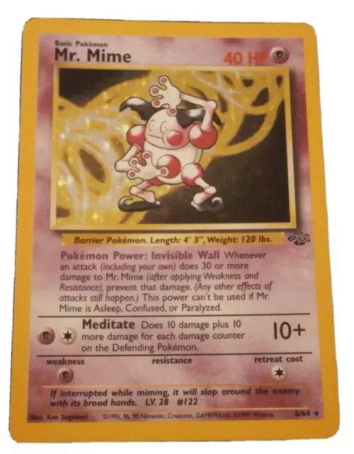 Mr Mime 6/64 Dschungel Set Pokemon Karte Spielkarten Kinder Spiele