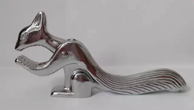 Metal Chrome-Effect Squirrel-Shaped Nutcrackers