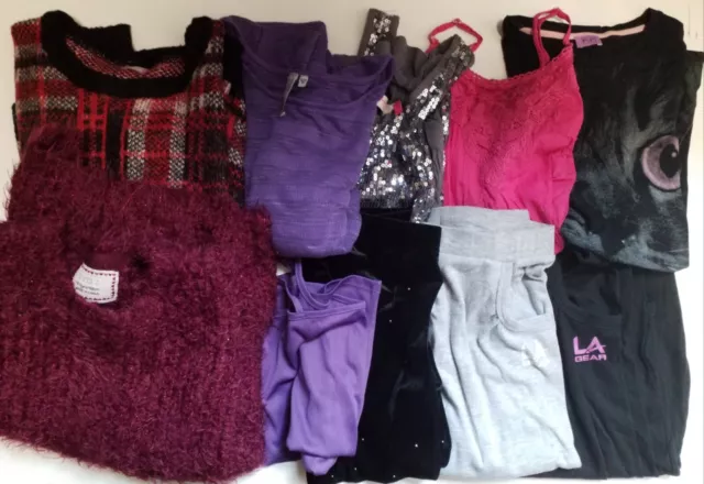 Pacchetto ragazze età 12-13 anni 10 articoli saltatori, top, pantaloni nuovo look, M&S ecc.