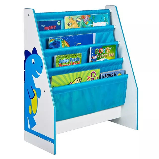 Dinosaurios Estantería Honda Niños Almacenaje Dormitorio Para Libros Azul Nuevo