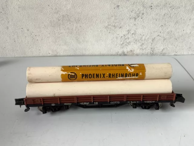 ✅ Rokal TT Niederbordwagen 441773 DB Röhrenladung Phoenix Rheinrohr(DL16-9S4/18)